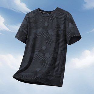 Ice Silk Short-Sleeved T-Shirt for Men and Women in Summer, Thin, Breathable, Quick-Drying, Large Size, Plus Fat, Loose Half-Sleeved T-Shirt, Sporty and Cool