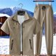 Summer Short-Sleeved Thin Elastic Quick-Drying Suit Wear-Resistant Work Clothes Casual Work Clothes Light and Breathable Outdoor Labor Protection Clothing