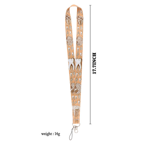 Human body system structure cartoon mobile phone rope ID card tag U disk hanging neck key chain lanyard medical student accessories