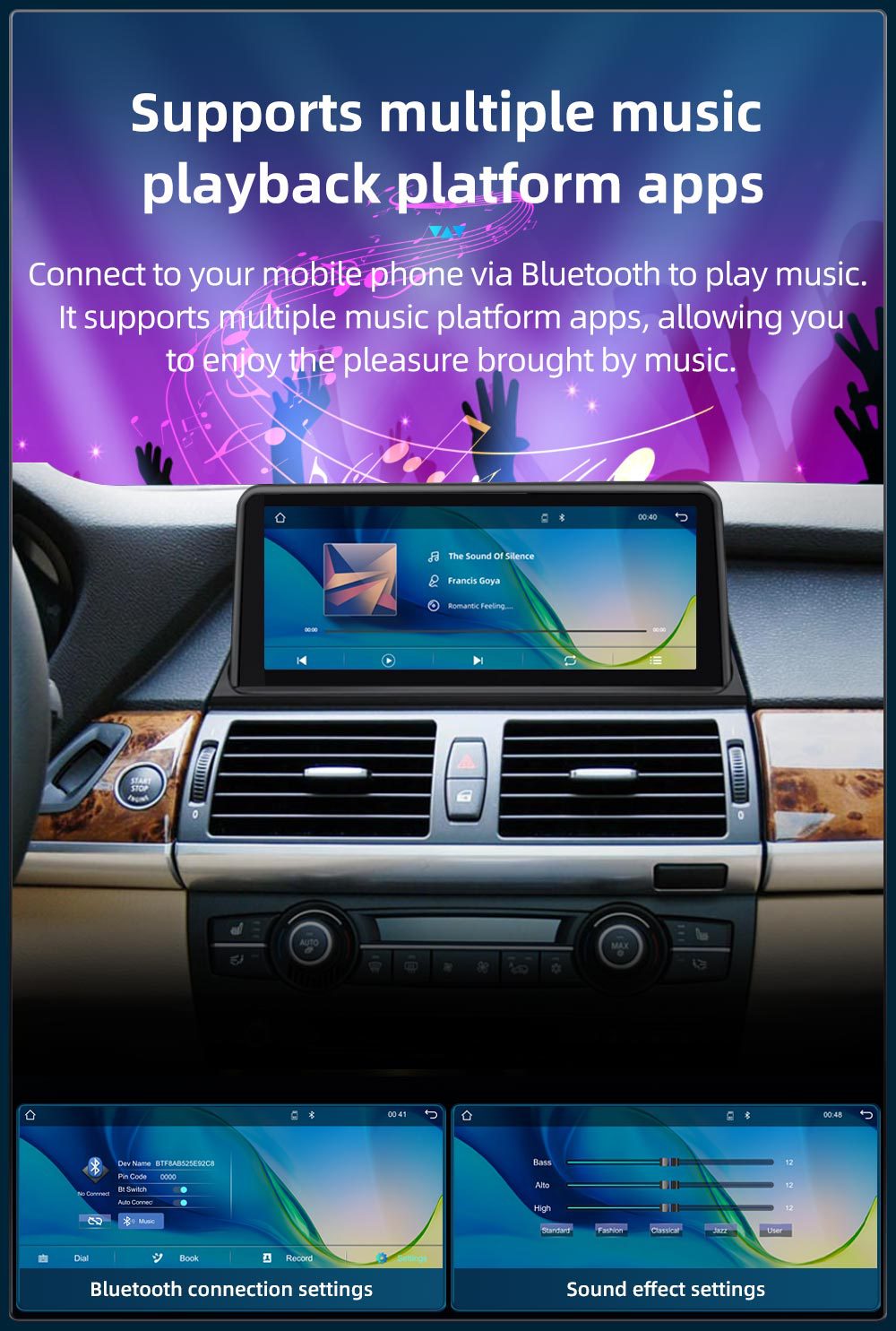 8.8inch Suitable for Bmw 3 Series 4 Series F30 F32 Car Central Control Large Screen Navigation Carplay Player