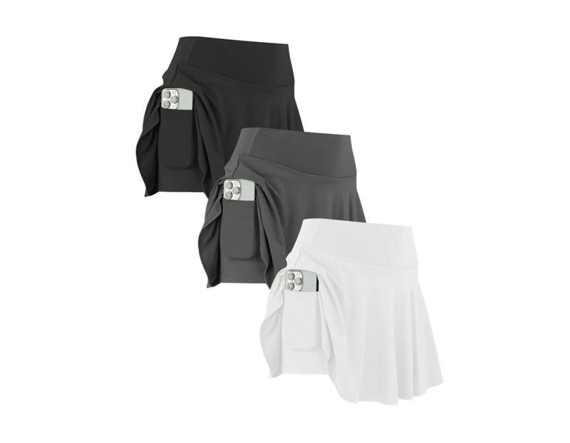 J 32546 Pocketed High Waist Skirt - Pocketed sports skirt