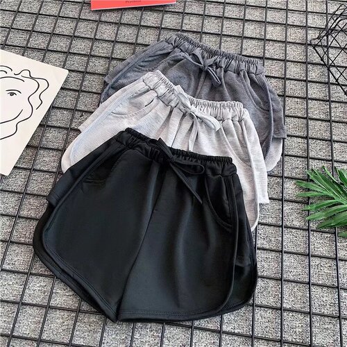 Yoga fitness loose plus-size casual sleep pants for men and women, four-season thin simple versatile sports three-quarter shorts for running