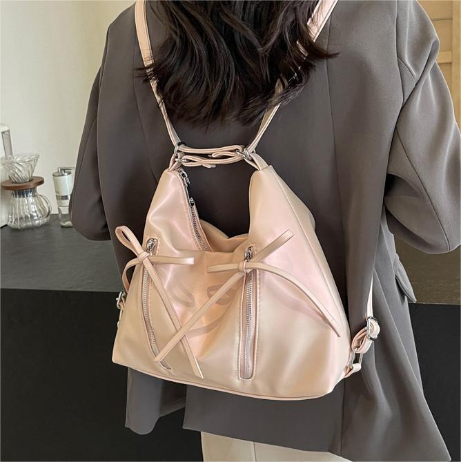 Coreano ins mochila de gran capacidad para mujeres 2024 nueva moda versátil bolso de brazo de alta textura mochila