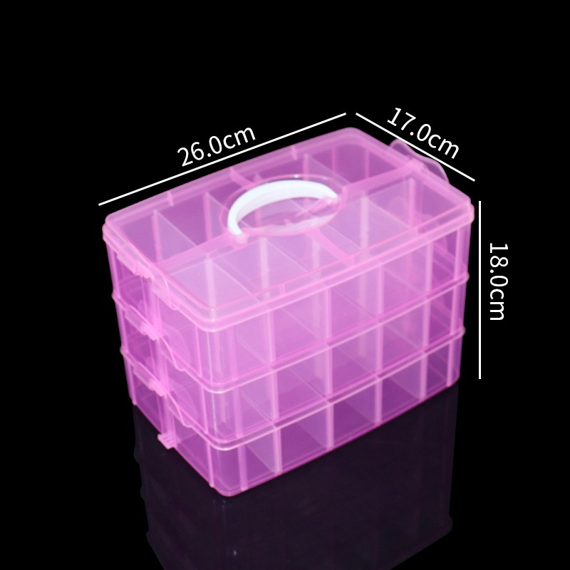 3層ボックス取り外し可能なppプラスチック収納ボックス子供のおもちゃの部品収納ボックス薬物薬品ポータブル収納ボックス|undefined