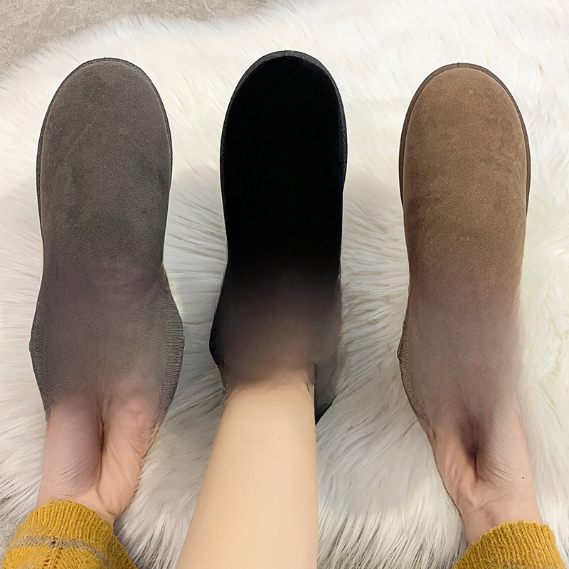 Demi-season keep warm boots flat