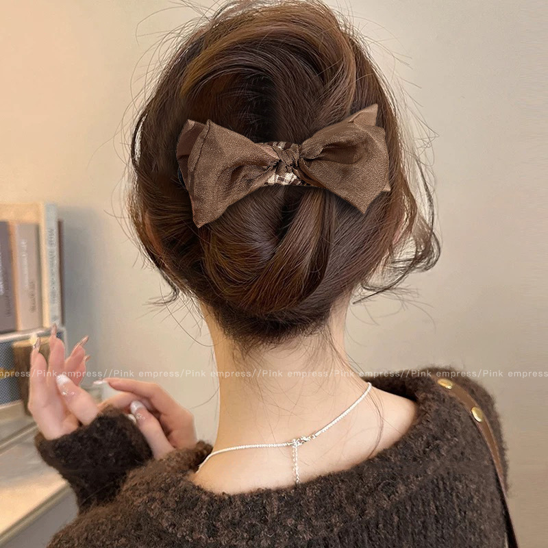 Gran arco clip de cabello de alta sensación clip de boca de pato nuevo clip de captura de cabeza de mujer temperamento clip de tiburón clip de cabello