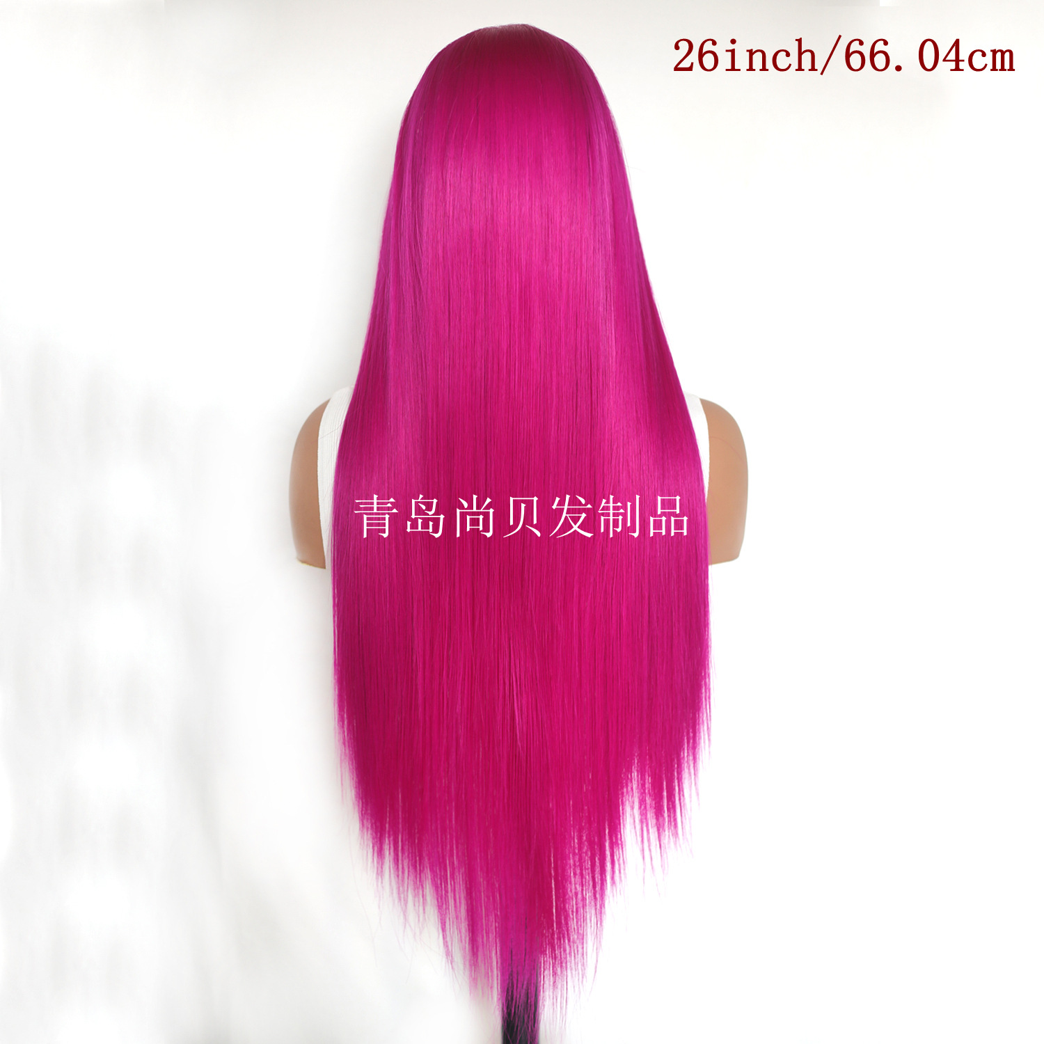 Moda realista rosa tejido a mano frente encaje medio largo recto cos pelucas natural línea de cabello una pieza