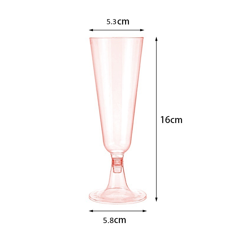 Taza de plástico desechable PS taza de champán transparente taza de helado taza de cóctel taza de fiesta taza de boda taza de jugo