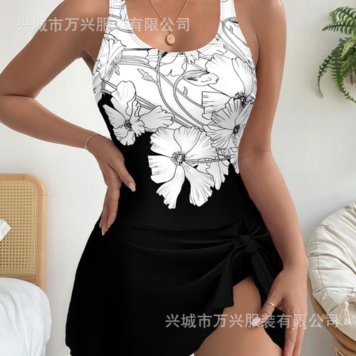 2025 Fashionable European and American Personality Fitted One-piece Swimsuit for Women, Slimming High-end, Cupping Sexy Swimwear