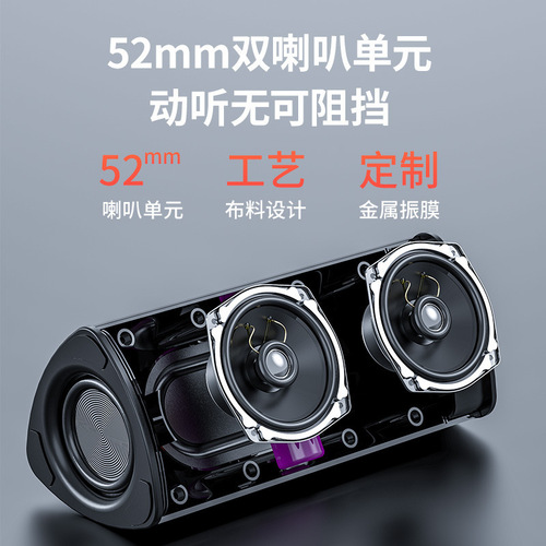 E330 Wireless Bluetooth Speaker Dual Drivers Mini Portable Card Slot Subwoofer USB Outdoor Subwoofer Speaker