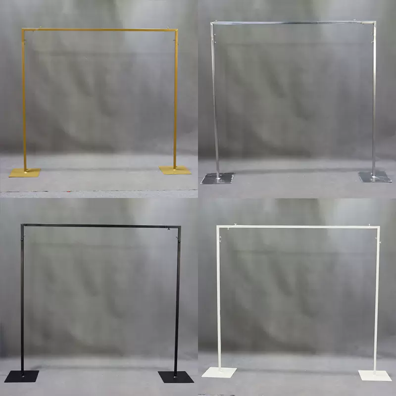 新款婚庆铁艺户外道具背景架子方形拱门婚礼舞台布置装饰花墙架子