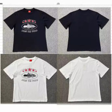 新款五星发泡logo印花宽松休闲夏季男女潮流短袖T恤