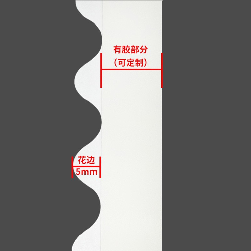 Papel kraft; (15 + 5) mm * 50m