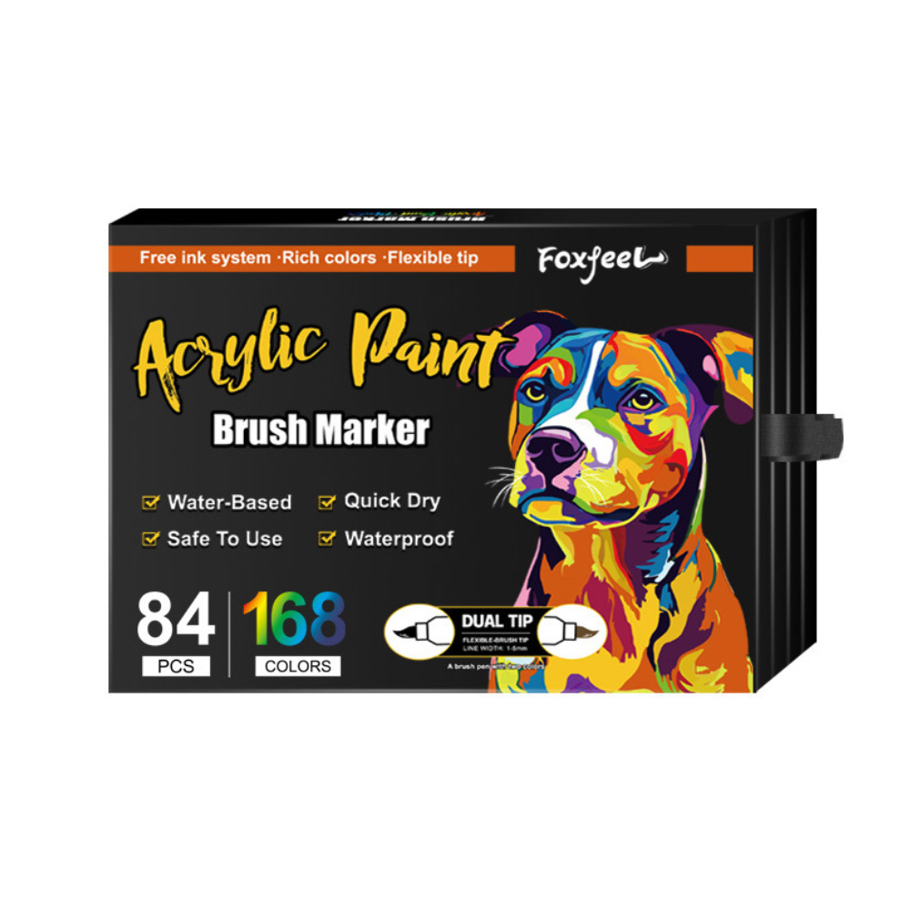 Transfronterizo Amazon venta caliente doble cabeza de doble color multicapa caja de dibujo acrílico marcador bolígrafo especial para estudiantes de pintura