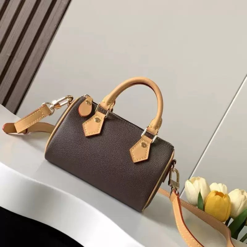 Cross-border women's handbag: Speedy Nano classic monogram mini pillow bag, Boston bag, women's tote bag, shoulder bag, and crossbody bag