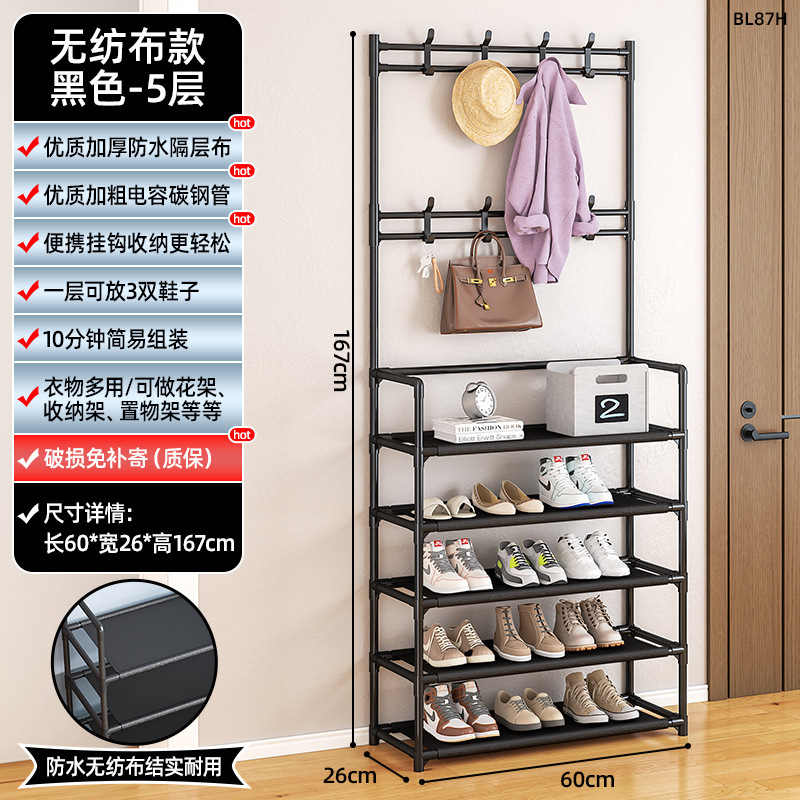 Izzens estante multicapa simple estante de zapatos doméstico dormitorio estante de almacenamiento estante de zapatos puerta de una pieza al por mayor