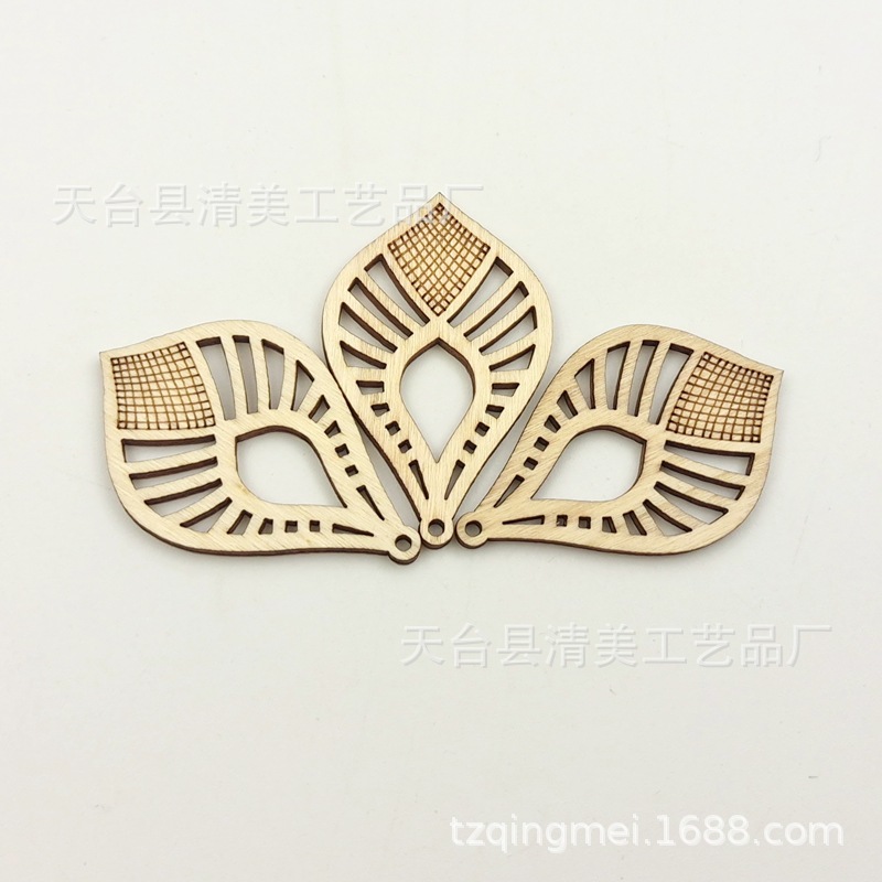 50-55mm troncos de madera con agujeros colgante decoración de madera con agujeros pendientes accesorios