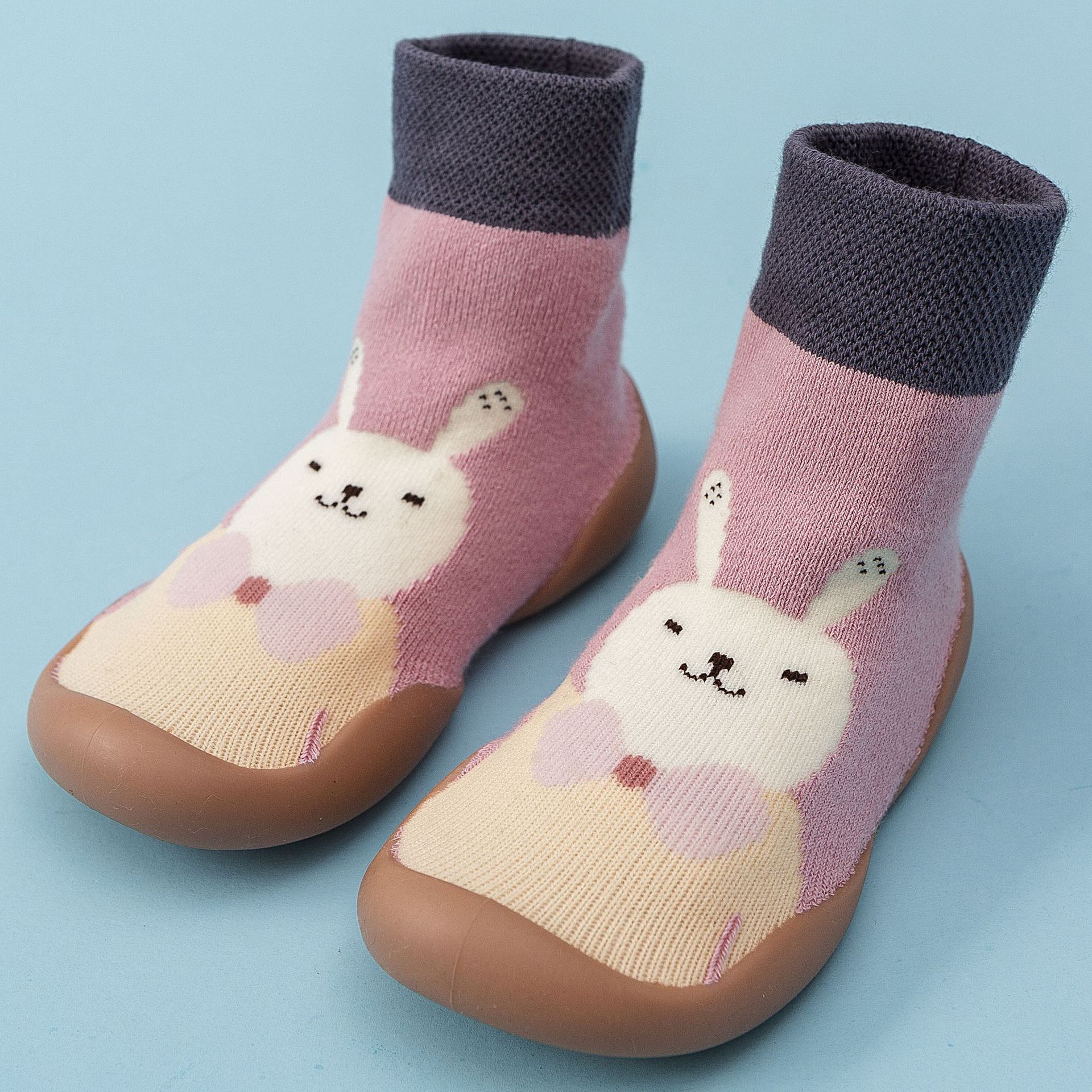 Invierno Terry calcetines de Bebé Zapatos calcetines inferiores suaves zapatos para caminar zapatos lindo bebé de punto Niño Zapatos al por mayor