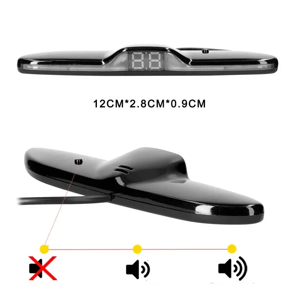 Car buzzer with built-in reversing radar assistance can be paired with a rearview camera system, featuring 4 rear sensors, directly supplied by the manufacturer