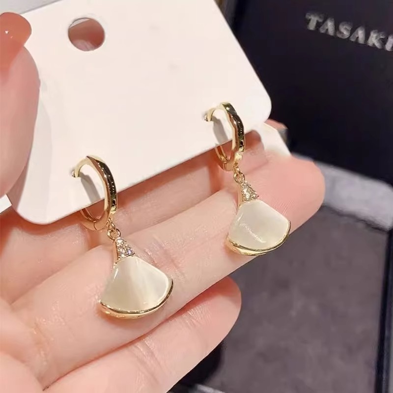 Golden design earrings
