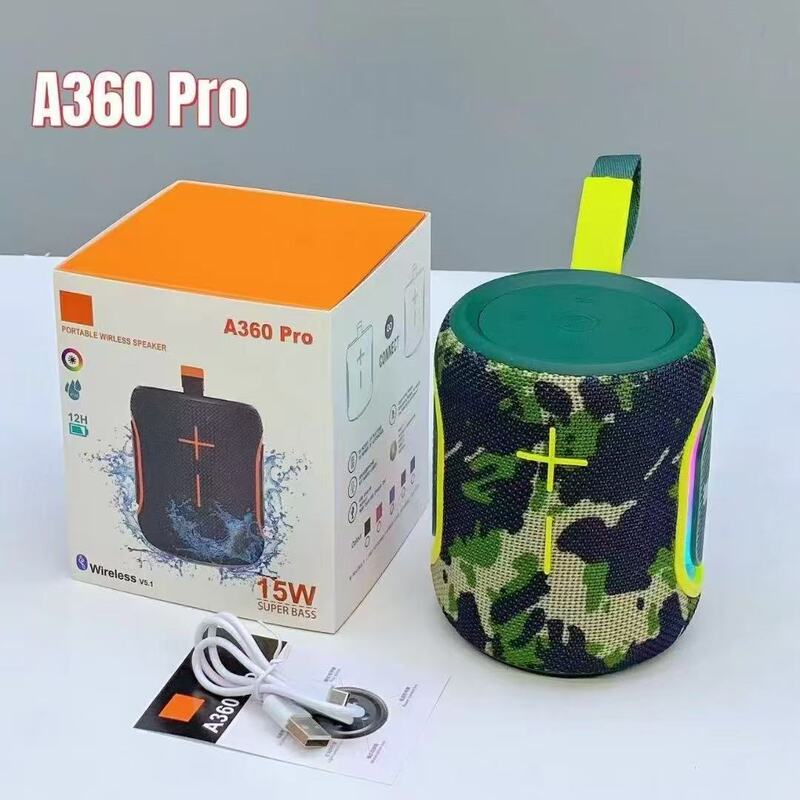 A360 bluetoothスピーカー携帯用サブウーファ屋外ポータブルLEDカラー振動灯無線高音質小音響|undefined