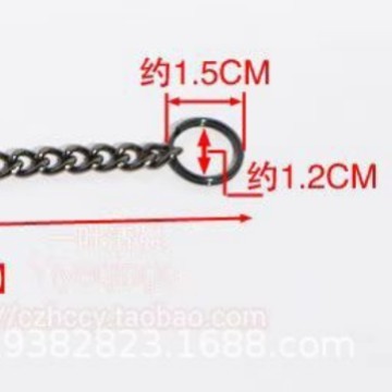 卸売 DIY6 ミリメートルバッグペンダントチェーンアクセサリーペンダント金属バックル二層サークル人形おもちゃチェーン毛玉チェーン|undefined