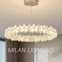 爆款特价轻奢法式水晶灯别墅酒店花朵餐厅卧室现代客厅吊灯高级感