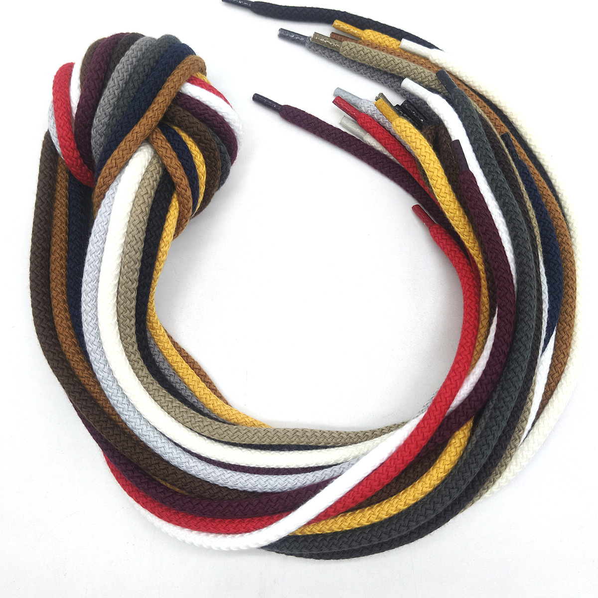 120 color 5mm algodón color universal sólido redondo cordones de zapatos casuales multicolores zapatos blancos negros y blancos cordones de zapatos de baloncesto