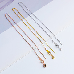 925 Pure Silver Adjustable Cross Chain Bracelet/Footchain Accessory DIY Bead O-Ring Chain Material