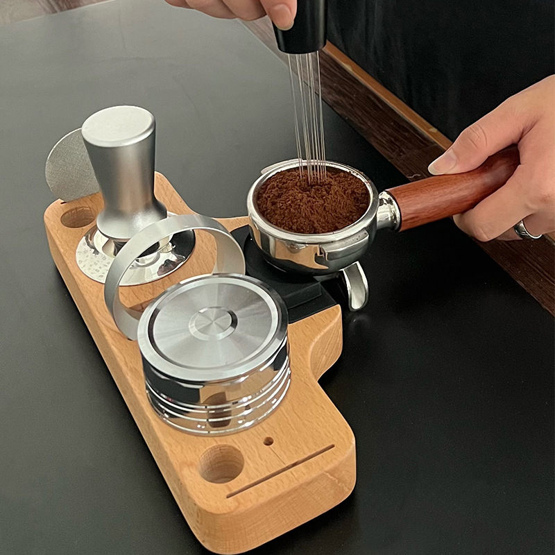 Подставка для кофейного пресса, аксессуар для ручки кофемашины, подставка для деревянного тампера, подставка для распределителя кофейного порошка.