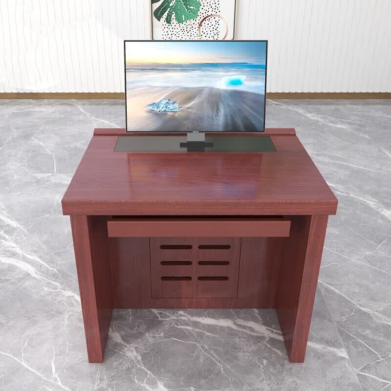 Electric Adjustable Office Desk Red Wood Grain Lacquered Conference Table Training Room School Computer Room Computer Desk Study Table Electric Adjustable Office Desk Red Wood Grain Lacquered Conference Table Training Room School Computer Room Computer Desk Study Table