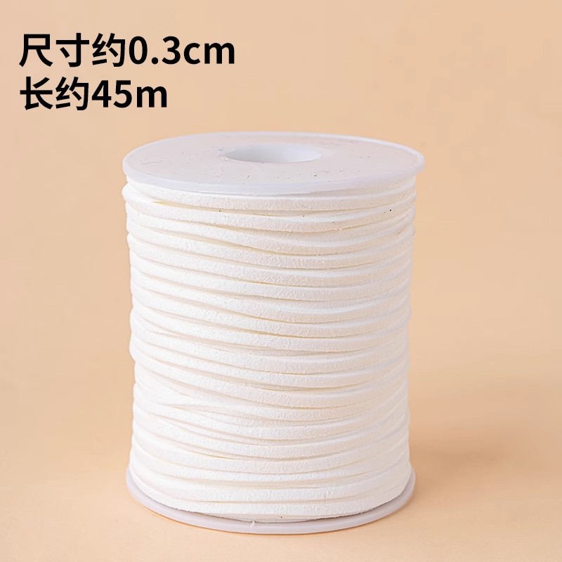 Cuerda de cuero de terciopelo coreano blanco talla 50