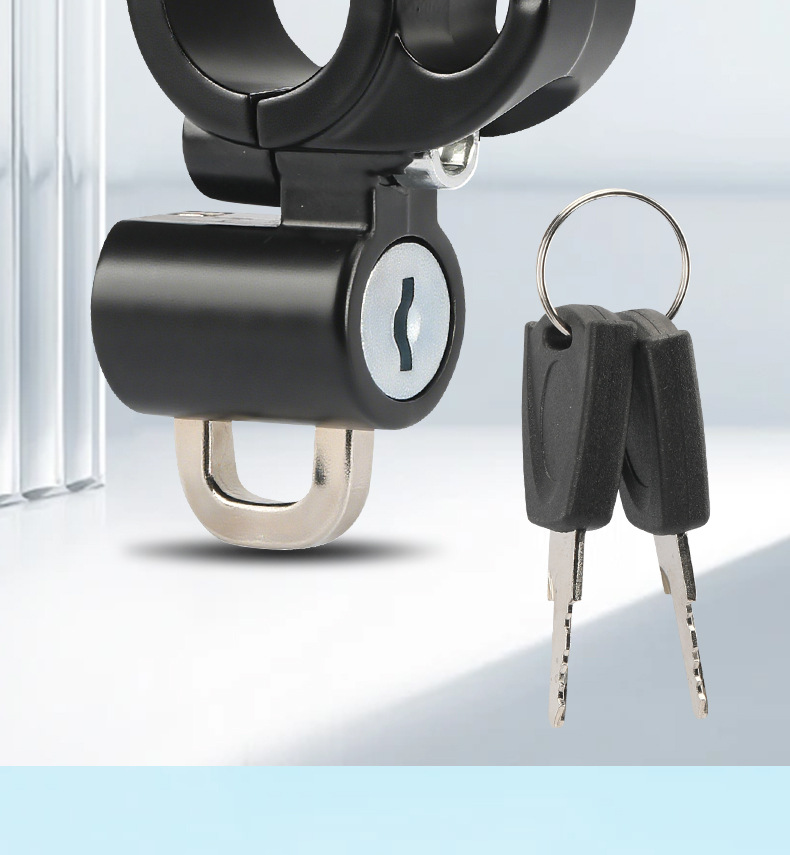 Electric Vehicle Handlebar Hook Multi-Function Helmet Lock Anti-Theft Motorcycle Universal Rearview Mirror Fixed Base Three-In-One