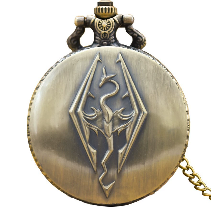 Retro big quartz pocket watch