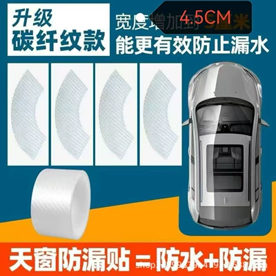 Roof Leak-Proof Rainproof Gadget, Vehicle Sealing Strip - carbon-fiber-transparent-small-skylight-3m-long-4-arc-strips-scraper