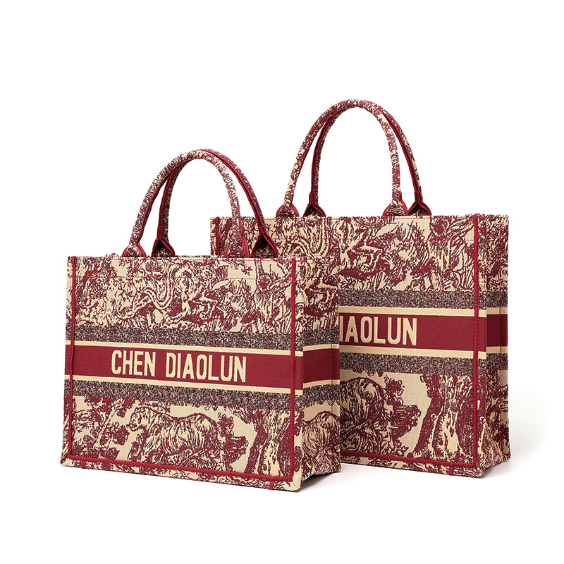 2025 nuevo estilo de alta moda lujoso ligero bolso completo bordado animal de transporte de gran capacidad bolsa de compras universal