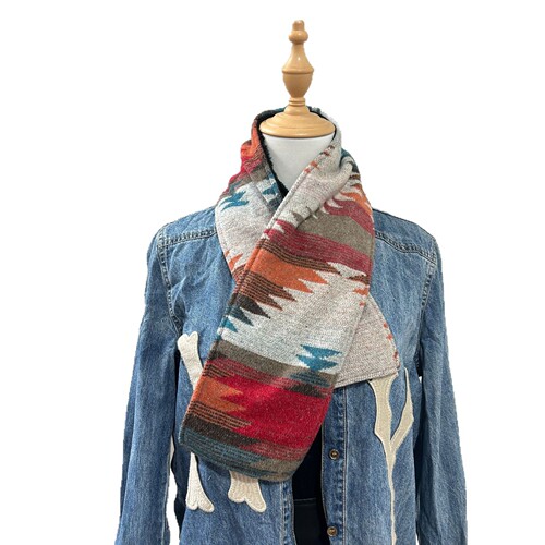 Europe, America, Bohemia, American, Western cowboy, country style woolen jacquard double-layer collar for men and women