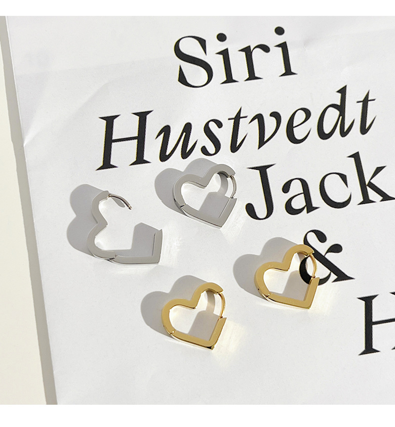 New Fashion Simple Heart-Shaped Stainless Steel Earrings_colorza_2