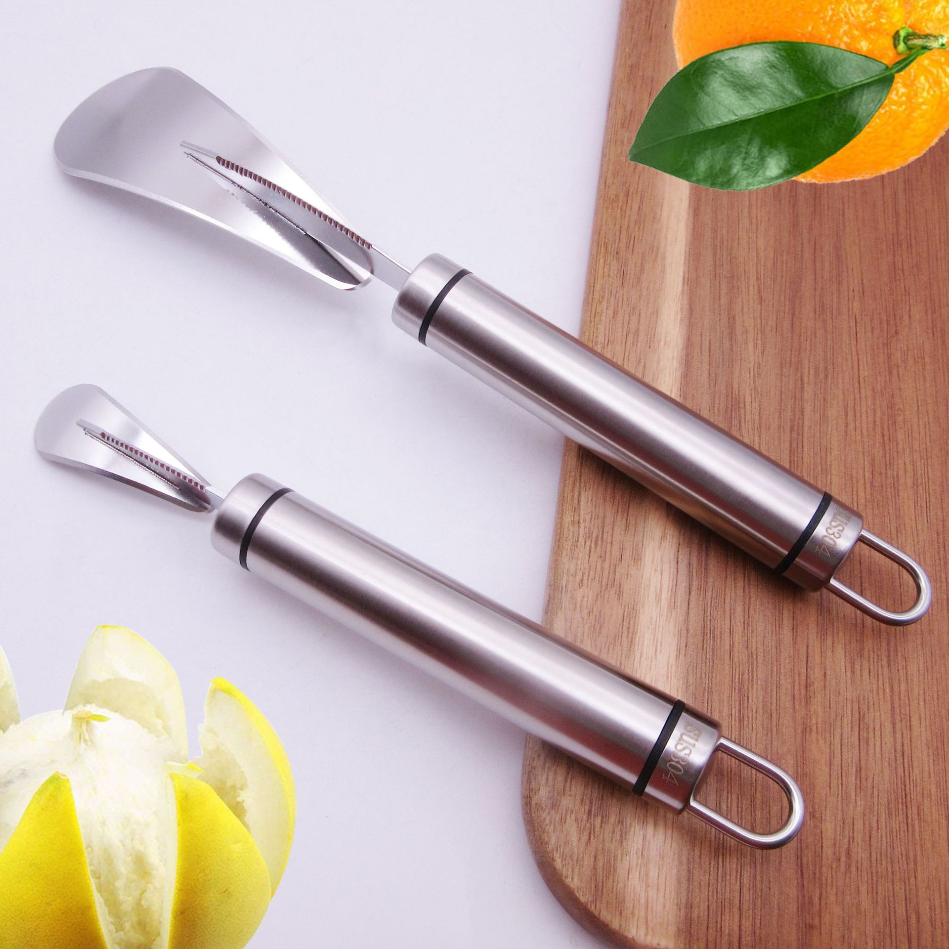 Pomelo Peeler Fruit Peeling Tool Orange Peeler Peeling Artifact 304 Stainless Steel Pomelo Peeler Household Pomelo Knife