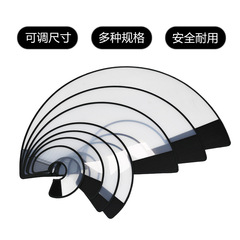 New product ribbed extended Elizabethan collar, widened and lengthened semi-transparent ribbed postoperative beauty collar for cats and dogs