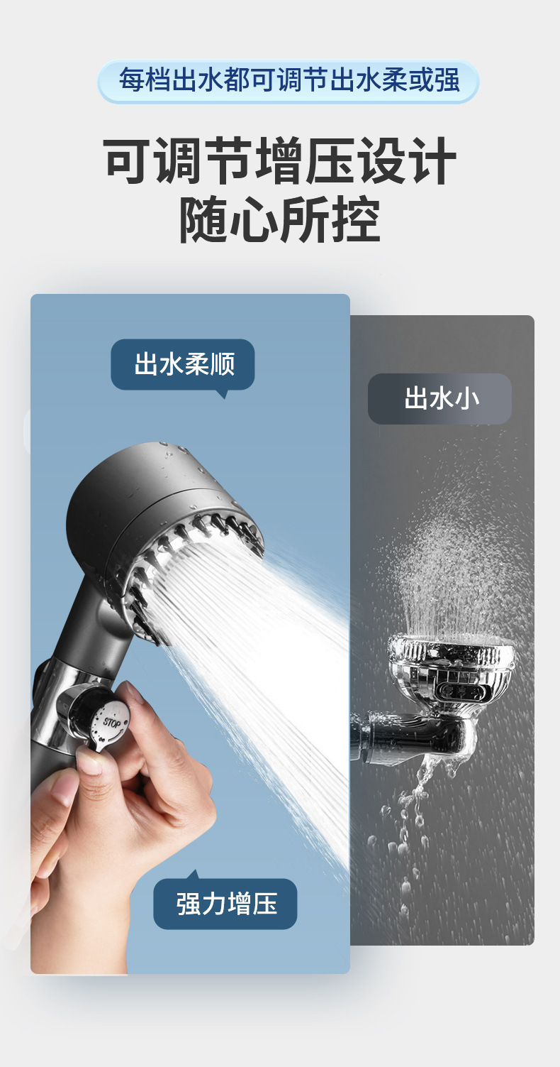 Pressurized shower, negative ion filter, handheld showerhead, Dyson's same style, strong pressure showerhead, bathroom spray, hand spray undefined