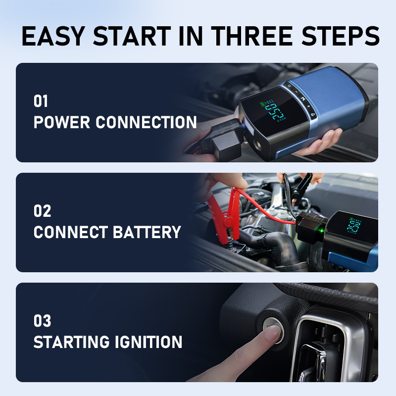 Car air pump emergency power Jump Starter Tire Inflator cross-border supply