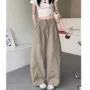 拖地宽松夏季高腰西装裤