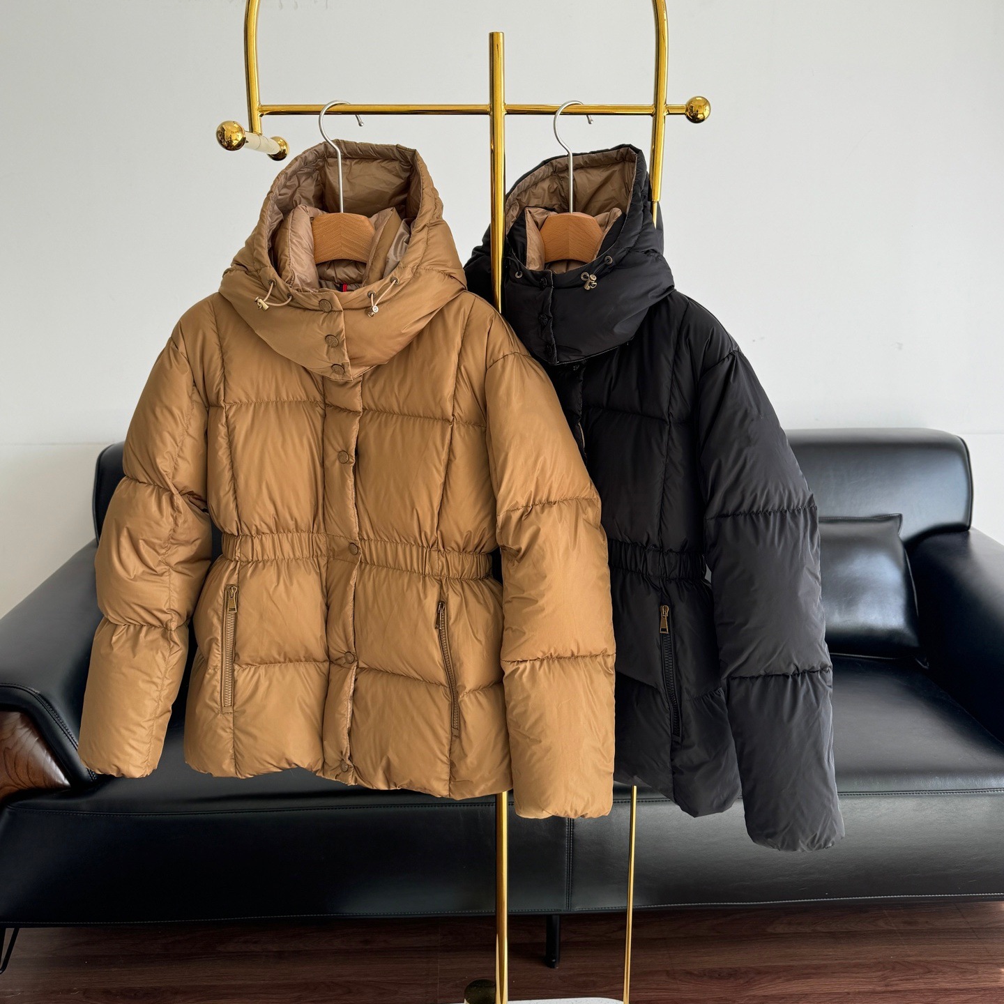 25冬季新款女士通勤时尚保暖百搭收腰哑光连帽羽绒服外套1115d11