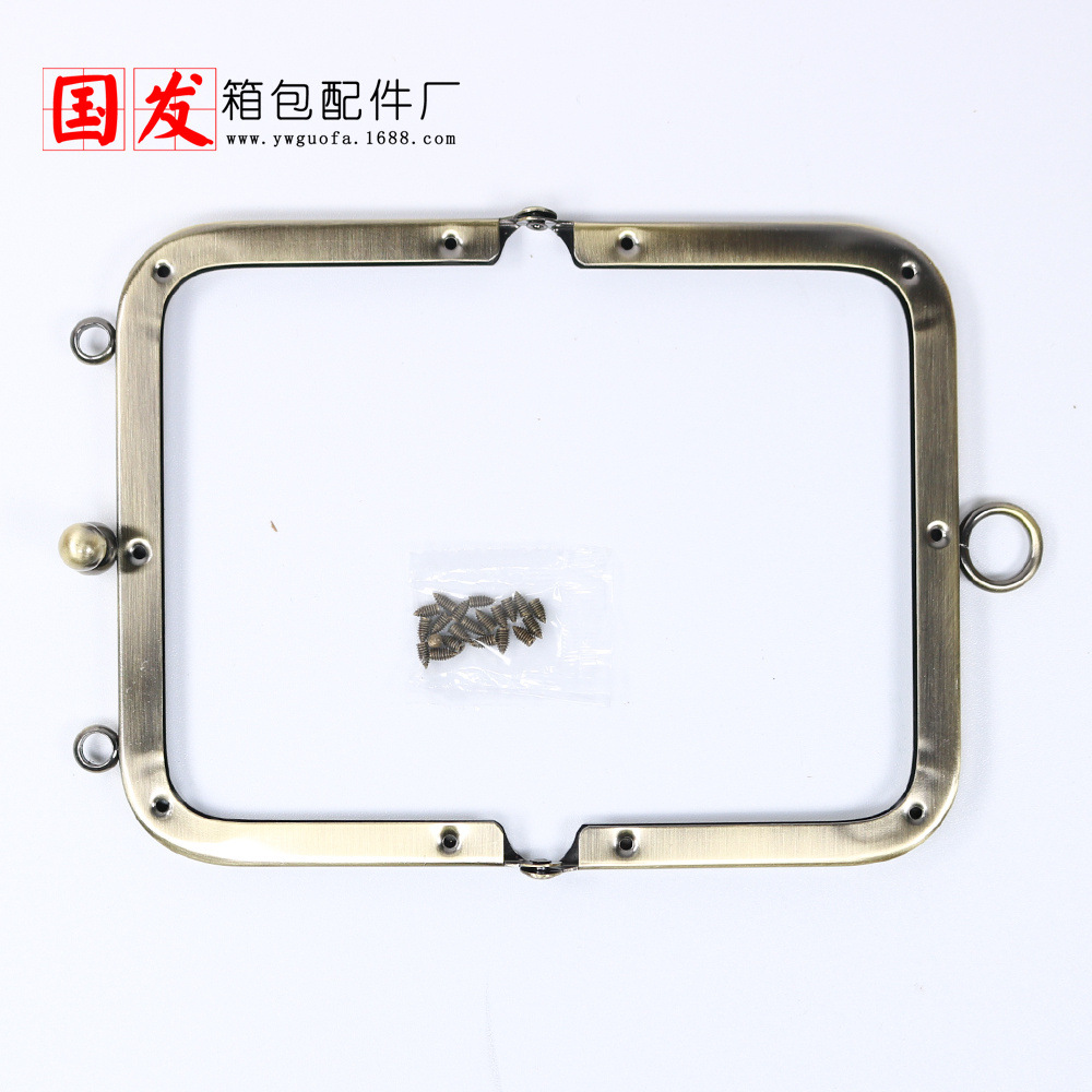 [agujero de tornillo] 13 * 9cm cuadrado liso largo pie de tarjeta boca de oro agujero de presión manual con tornillo