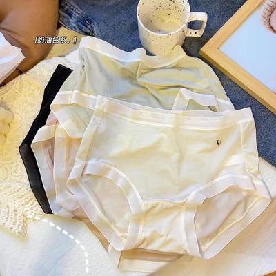 new pattern ultrathin Gilding Borneol Facial mask Underwear ventilation Middle-waisted No trace Quick drying girl Triangle pants