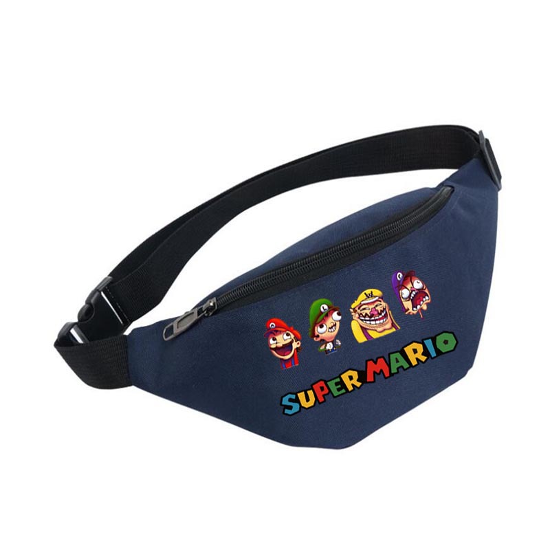 Juego Mario Super Mary bolso de la cintura de los hombres y las mujeres deportes Satchel bolso del teléfono móvil multifuncional bolso de la cintura de dibujos animados monedero