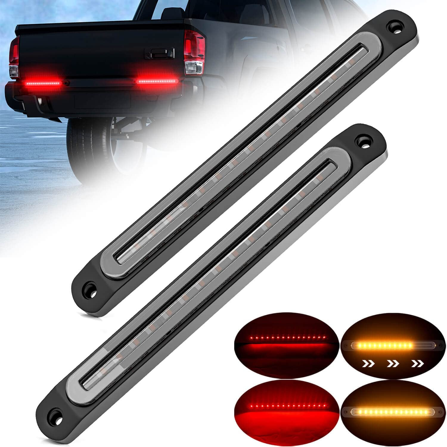 Cross-Border In-Stock 30Led Spotlight Tail Light E4 Car Pickup Truck Sequential Light 12-24V Amazon Mk-013