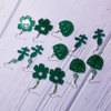 Acrylic green accessory, retro earrings, Mori, flowered, Birthday gift