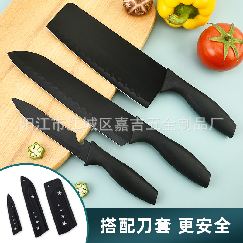 Juego de cuchillos Amazon Juego de cuchillos de cocina lacados antiadherentes Juego de 7 juegos de cuchillos de regalo transfronterizos Juego de cuchillos de comercio exterior